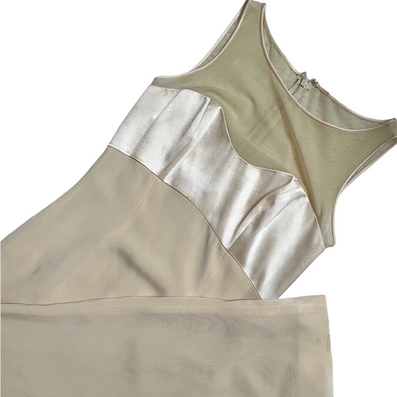 Vintage Blacktie Oleg Cassini nude champagne gala holiday dress - Picture 14 of 16